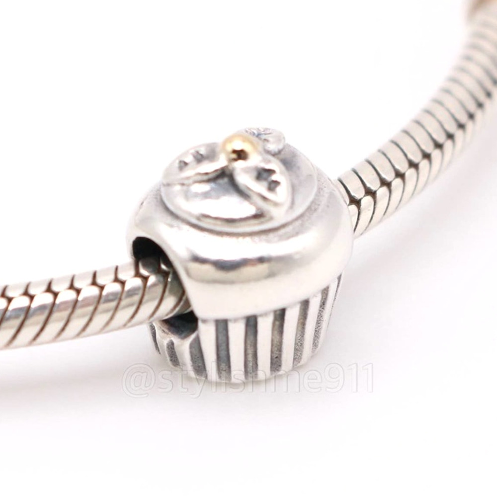 Authentic PANDORA Silver Cupcake Charm - 790417